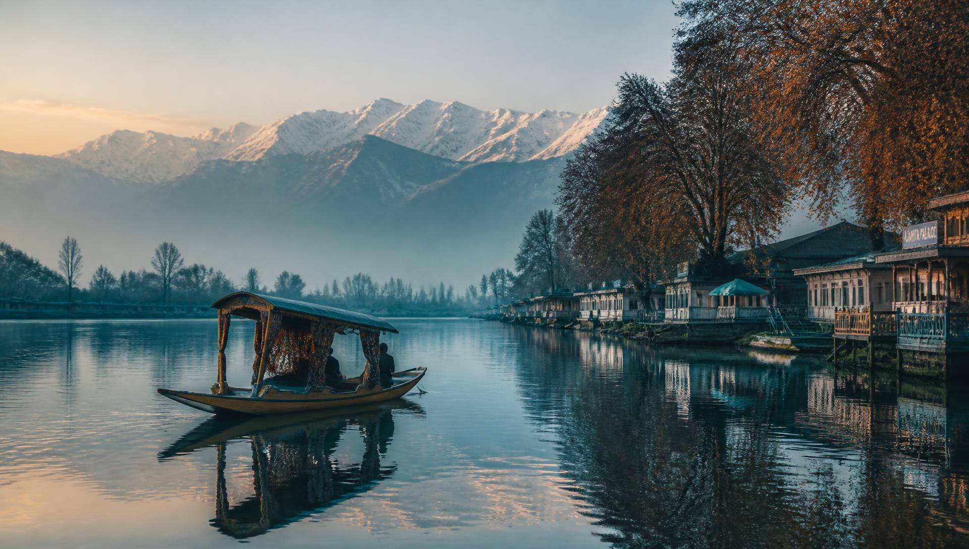 Dawn over Dal Lake in Srinagar, Kashmir